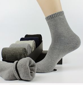 Good Quality Winter Thick Men's Stockings Warm Terry Cotton Fleece Man Solid Socks Fashion Compression Sport Long Socks 10 piece/lot