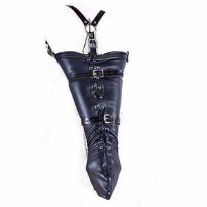 BDSM Bondage Sex Toys Sexy PU Pelle sopra la spalla Raccoglitore per braccio Schiavo Fetish One Armbinder Guanto Restraint Kit per bondage per adulti