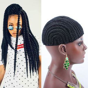 Fabryczne czapki ceny ceny do robienia peruki Cornrows Poster z regulowanym rozciągnięciem 10pcs Blue Fair Braids