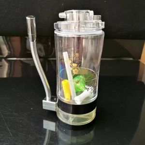 Akryl med alkohollampa nya unika glasbonar Glasrör Vattenrör Hookaholjeplattor Rökning med droppe