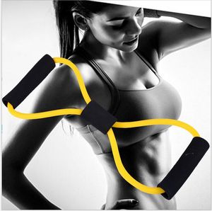 Formação Yoga Exercício Resistência Bandas Tubo Workout para Yoga 8 Tipo Moda Edifício Body Fitness Ferramenta Equipamento