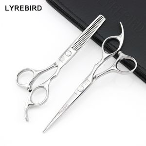 Lyrebird Japan Hair Scissors high quality set Silver 5.5 INCH professional barber hairdressing scissors Hair Cutting Very Sharp NEW