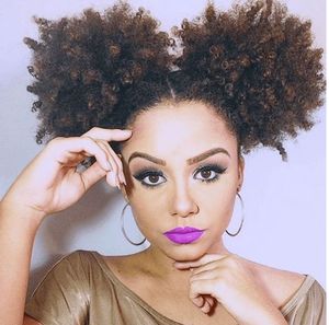 Wholesale best hair extensions resale online - dora best selling human hair extension short curly ponytail afro kinky curly Brazilian human hair drawstring ponytail