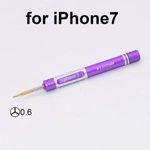 Uchwyt ze stopu aluminium 0.6 Y Klawisz śrubokręt S2 stal 0,6 x 25mm Triwiing dla iPhone 7 Plus Screw Sterownik 100 sztuk / partia