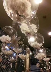 24 polegadas folhas claras hélio balões de ar engraçado bobo balões casamento chuveiro xmas ano novo festa de aniversário decoração transparente Baloons crianças brinquedo