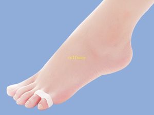 100pairs/lot Fast Shipping silicone little toe varus overlapping separation 2 ring orthotics foot care set