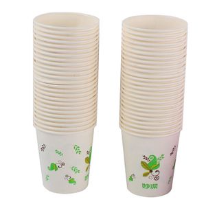 Free shipping Disposable paper cups 100 cup Thickening No leakage 228ml International certification disposable cup medium