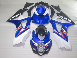 100% Wtryskiwanie Formy Formy dla Suzuki GSXR1000 05 06 Blue White Black Black Coring Kit GSXR1000 2005 2006 OT34