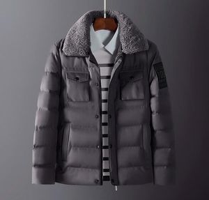 Plus Size M ~ 3XL Vendite Seoul Elegante calda inverno in cotone piumino piumino Punk Boy Stand Collar Zipper Parka Piumer Giacca