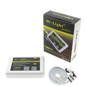 Dimmable MI Light Wireless 2.4G 4-Zona RF RF RGB RGBW Controlador LED para 5050 3528 3014 RGB RGBW Flexível LED Luz de Tira