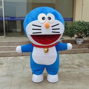 2024 heißes neues großes Kopf Mechanische Katze von Doraemon Maskottchen Kostüm Halloween Kostüm.