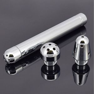 3 Cabeças De Plugue Anal Metal Vara Butt Plugs Lavagem Do Chuveiro Enema Limpeza Clyster Prostata Massagem Adulto Brinquedos Sexuais q0506