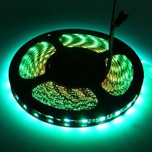 DC12V WS2811 60LEDS / M 20PIXELS / M Adressbar RGB LED-remsa 5050 SMD LED Vattentät 12V LED Pixel Strip Light Black PCB IP65 Digital RGB-tejp