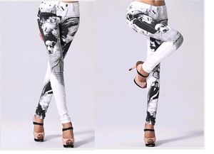 jeans woman casual pencil pants girl washed person pattern skinny long women jeans capris 803