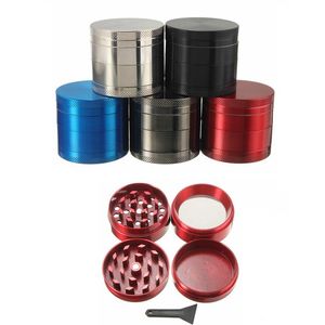 Rökning Tillbehör Original Sharpstone Grinders Alloy Herb Tobak Herbal 4 Piece Grinder Spice Crusher Cigarette Machine Magnet Silter inuti