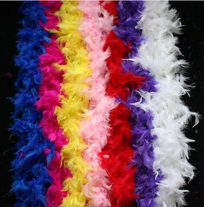 5pcs 2M Turkey Feather Boa Turkey Feather Strip 40g for Wedding Party Flower Decoration