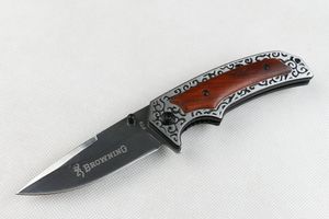 Browning F79 Flipper Taktik Katlanır Bıçak 5Cr13Mov 56HRC Ahşap Kolu Açık Kamp Avcılık Survival Pocket Knife Askeri Faydalı EDC