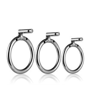 Metal Cock Ring för manlig kyskhetsenhet Delring för kukbur, 3 storlekar för val