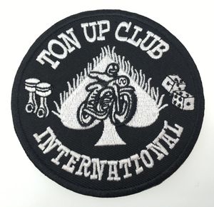 Brand New Ton UP Club International bordado remendo motocicleta ferro em roupas atacado frete grátis aceitável