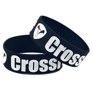 Wholesale jelly glow resale online - 1PC CrossFit Grenoble Silicone Wristband One Inch Wide Soft And Flexible Rubber Jewelry for Sport Gift