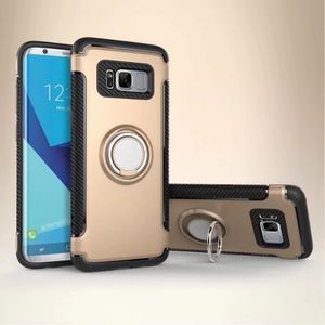 Rüstung TPU + PC + Metallringhalterung Gehäuseabdeckung Automagnet Saughülle FÜR IPHONE X 8 6 6S PLUS 7 7 8 PLUS Galaxy s8 s8 plus s7 s7 Edge 200