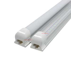 Nuovo integrato 2ft 4ft 5ft 6ft 8ft 45W Led T8 Tube Lights SMD2835 192 Led Lampadine LED ad alta luminosità 4800lm CE UL