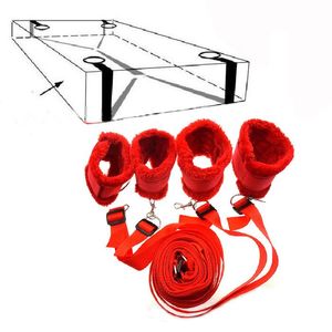 sex massagerSex Toys Tied Tease Under Bed Bondage Restraint Nylon Velvet Hand Cuffs Ankle Cuffs Set Sex Products For Couples Erotic Toys 17418