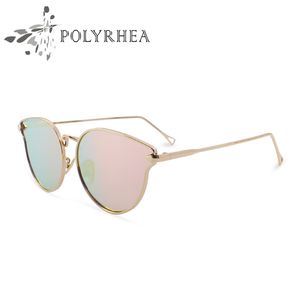 Marke Sonnenbrillen für Frauen Sonnenbrille Metallrahmen Cat Eye Frauen Marke Designer Sonnenbrille Vintage Gold Gläser mit Box und Fällen