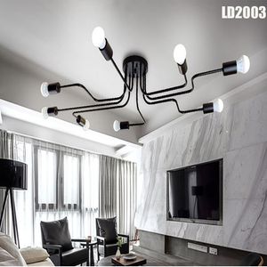 Personality ceiling lamp light ceiling chandeliers led long iron chandelier,bedroom lamp living room decoration, lamp customization