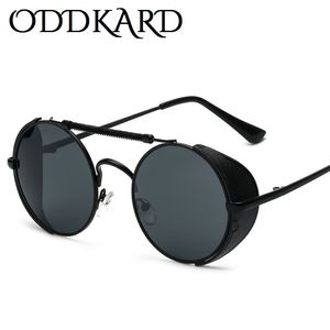 ODDKARD Klassische Steampunk Sonnenbrille Für Männer und Frauen Marke Designer Runde Mode Sonnenbrille Oculos de sol UV400