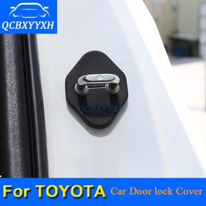 4pcs/lot Car Door Lock Protective Cover For Toyota Corolla Camry Highlander Vios RAV4 Prado Car Door Lock Decoration Auto Cover