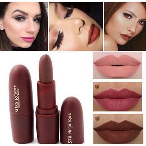 La Señorita Maquillaje Rosa al por mayor-Miss Rose Lipstick Waterproof Prossfional Makeup Gloss Long During Make Up Kit de labios de marca para mujeres