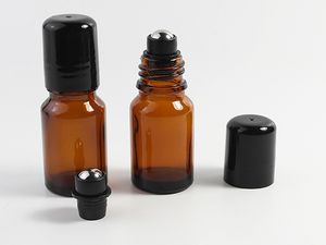 Brand new 10ml amber glass roll on essential oil bottle