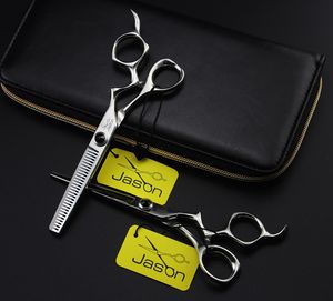 6.0inch Jason Professionell Frisör sax Kit Skärning Tunning Saxar JP440C Hår Saxar Hair Shears Barber Saxar, LZS0529