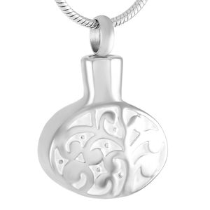 Wholesale steel casket resale online - IJD9387 Tree Engraved Oval Stainless Steel Cremation Pendant Necklace Memory Funeral Casket Ashes Keepsake Urn Necklace Jewelry