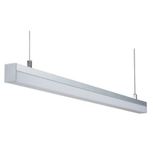 10 x 1m Sats / Lot Square Typ Al6063 Aluminiumprofil LED-kanal och anodiserad ljus aluminiumprofil för tak eller hängande ljus