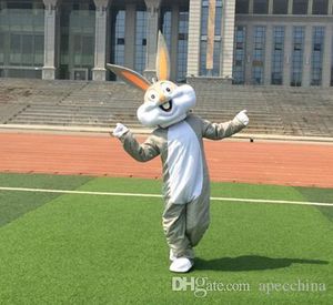 Grey Rabbit Mascot Costume Bunny Odzież Kreskówka Charakterys Costume Party Fancy Dres