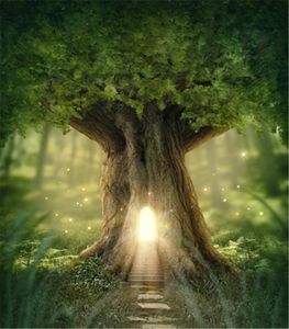 5x7ft Fairy Tale Backgrounds for Photography Digital Printed Fireflies Old Magic Tree Baby Photo Props Princess Children Backdrops