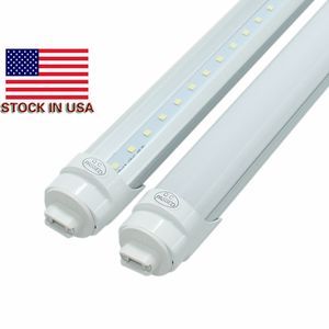 R17d T8 أنبوب LED 8ft 45W 2.4M ضوء الأنبوب الدوران SMD2835 AC85-265V CLEAR COVER UL FCC CE