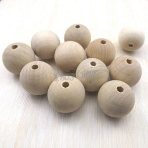 30mm Runde Holzperlen Originalfarbe Für Farbe DIY Mode Holz Erkenntnisse 100 teile/los Kostenloser Versand