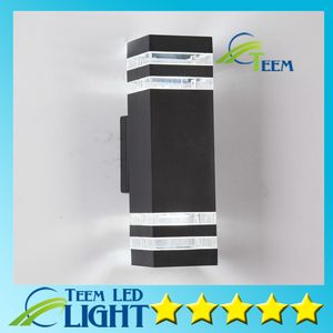 현대 야외 방수 LED 벽 램프 AC 90-260V 2PCS * 5W LED 전구 IP65 알루미늄 안뜰 정원 베란다 복도 조명 조명
