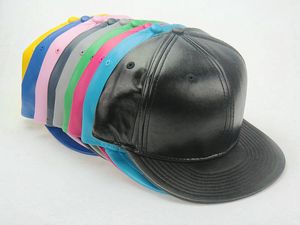 2017 novo couro em branco sem marca snapback caps chapéus de beisebol