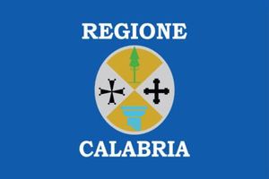 Flagge der Region Italien Kalabrien, 91 x 152 cm, Polyester-Banner, 150 x 90 cm, individuelle Flagge für den Außenbereich