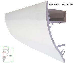10 x 1m Sats / Lot Wall Washer Aluminium Profil LED Strip Light och anodiserad aluminiumsträngsprutning LED för vägglampor dekoration