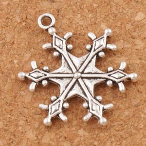 Big Dots Snowflake Charm Pärlor 22x28,7 mm Tibetanska silverhängen Modesmycken DIY Fit Armband Halsband Örhängen L737