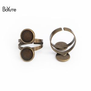 Wholesale vintage jewelry settings for sale - Group buy BoYuTe Colors MM MM Cabochon Base Ring Settings Vintage Jewelry Findings Components Adjustable Open Ring Base
