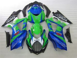 Neues, heißes Motorrad-Teile-Verkleidungsset für Suzuki GSXR1000 2007 2008, grün, blau, schwarz, Verkleidungsset GSXR1000 07 08 OT59