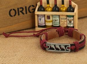 Bracciale in pelle di mucca New Man Woman 100% Cowhide Bracciale Dolphin Coppia in pelle di delfino Bracciale 24pcs/lotto