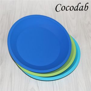 DHL de cera de silicone prato profundo Forma circular 8 x8 amigável non stick recipiente de silicone concentração de alimentos bandeja de silicone circular