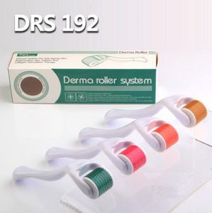 Venda quente DRS 192 agulhas Derma Roller clear handle e cabeça de rolo verde